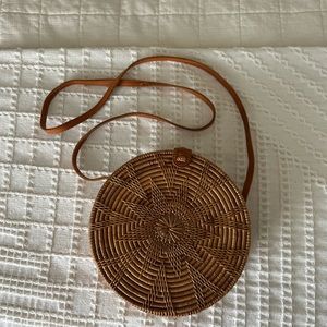 Woven basket Purse